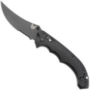 Benchmade Mini Bedlam 865SBK Black Cerakote CPM S90V, Black G10, Serrated Taschenmesser