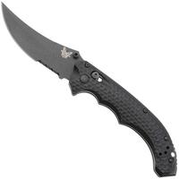 Obraz dla Nóż składany Benchmade Mini Bedlam 865SBK Black Cerakote CPM S90V, Black G10, Serrated