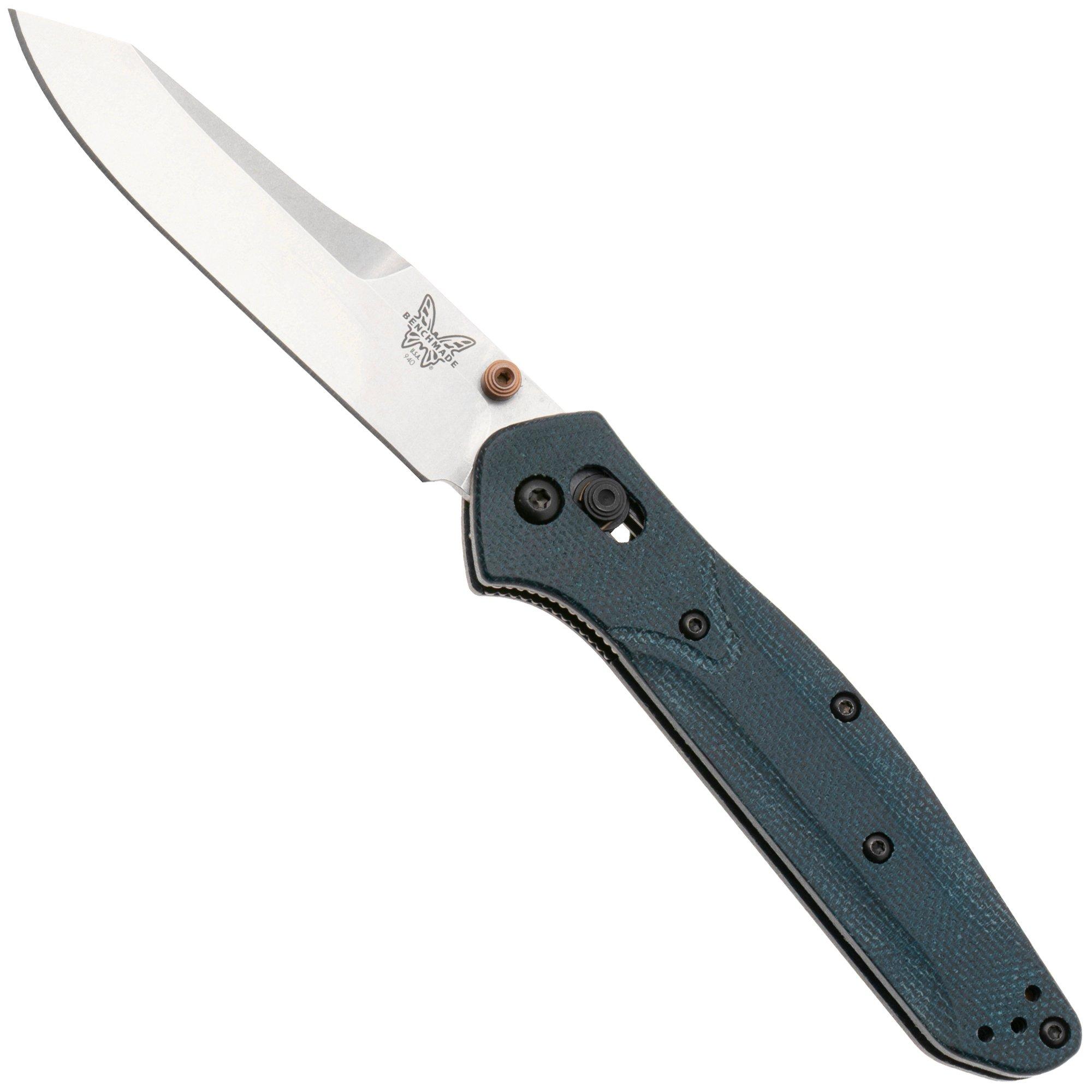 Nóż składany Benchmade Osborne 940-04 Stonewashed M390, Blue Denim Micarta, projekt Warren Osborne