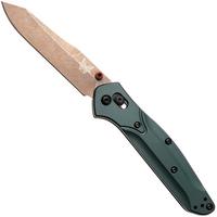 Afbeelding voor Benchmade Osborne 940FE-2601, Flat Dark Earth Battlewashed PVD CPM S90V, Taiga Green Aluminum zakmes