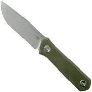 Bestech Hedron BFK02B Green vaststaand mes, Ostap Hel design