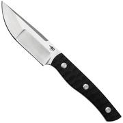 Bestech Heidi Blacksmith #2 Hollow Compound Grind, Satin, Carbon Fiber BFK04A cuchillo fijo