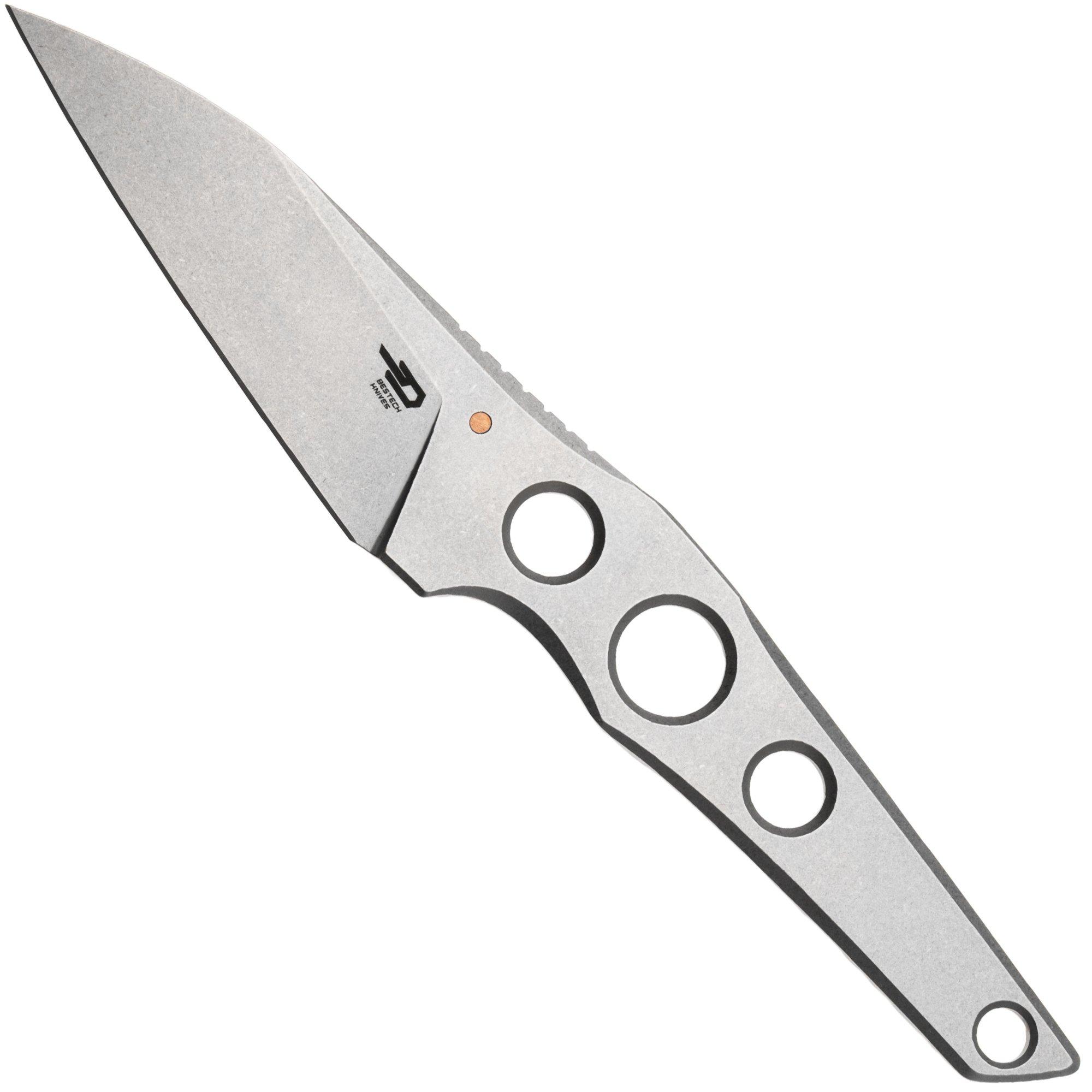 Bestech VK-Core BFK05A Stonewashed 14C28N, Fahrtenmesser, Vulpex Knives Design