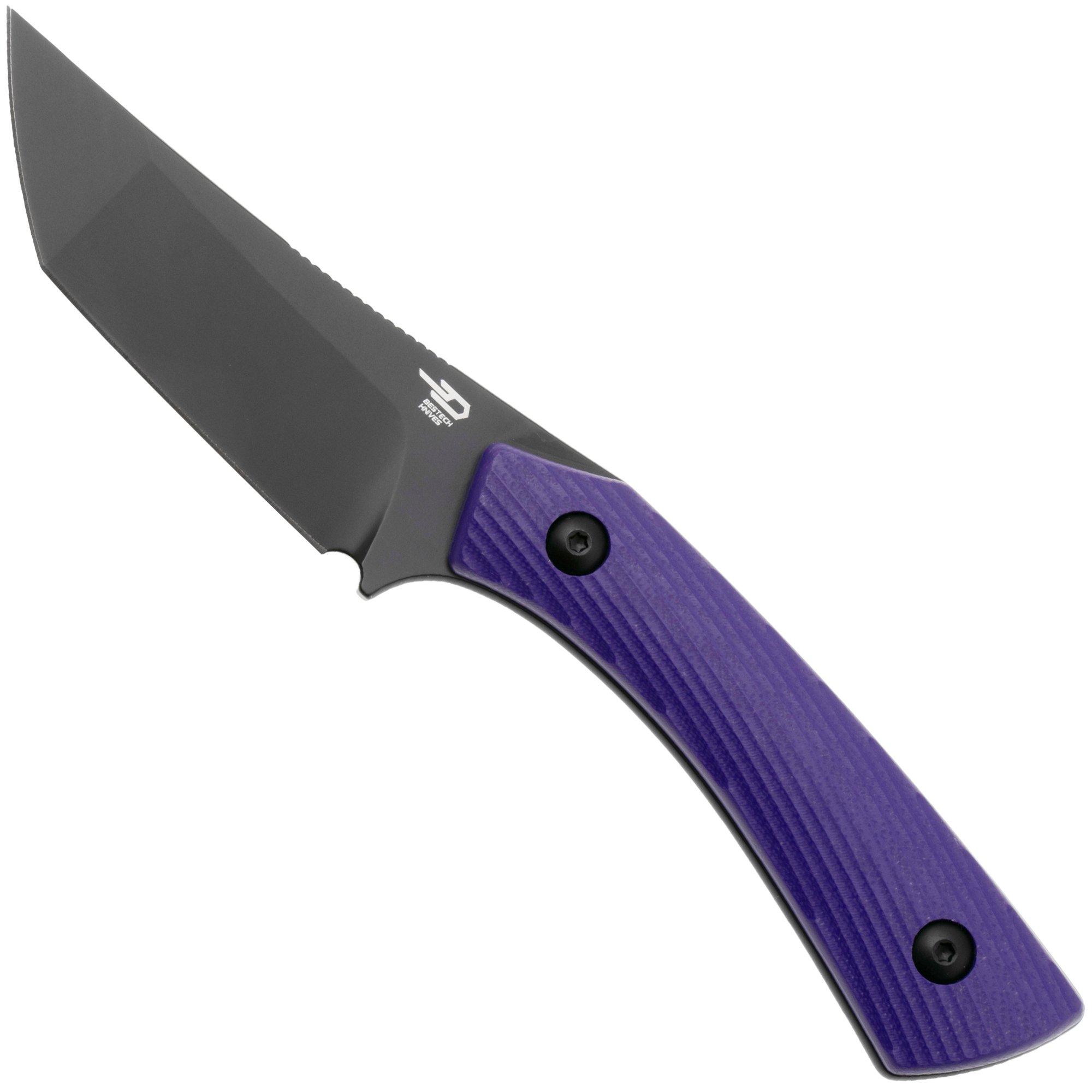 Bestech STEP BFK06C PVD D2, Purple G10, fixed knife