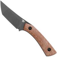 Afbeelding voor Bestech STEP BFK06D Blackwashed D2, Brown Micarta, vaststaand mes