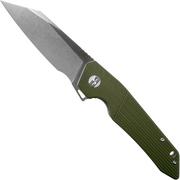 Bestech Barracuda BG15B-1 Stonewash satin, Green G10, coltello da tasca