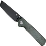 Bestech Sledgehammer BG31B-2 Green Micarta, Black Stonewashed couteau de poche