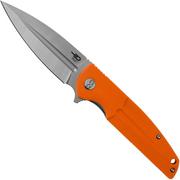 Bestech Fin BG34B-1 Satin, Orangefarbenes G10 Taschenmesser