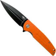 Bestech Fin BG34B-3 Black Stonewashed, Orange G10 pocket knife