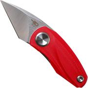 Bestech Tulip Red G10 BG38B pocket knife, Ostap Hel design