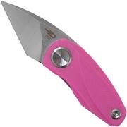Bestech Tulip Pink G10 BG38E pocket knife, Ostap Hel design
