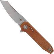 Bestech Syntax BG40E Natural Micarta, Two Tone Satin navaja, diseño Todd Knife & Tool