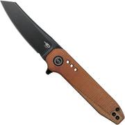 Bestech Syntax BG40F Natural Micarta, Black Stonewashed couteau de poche, Todd Knife & Tool design