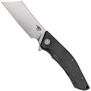 Bestech Cubis BG42A Stonewashed & Satin, Black Micarta, couteau de poche