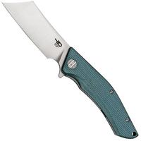 Afbeelding voor Bestech Cubis BG42C Stonewashed & Satin, Blue Micarta, zakmes