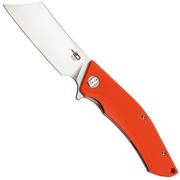 Nóż składany Bestech Cubis BG42D Stonewashed & Satin, Orange G10