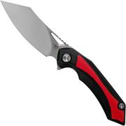 Bestech Kasta BG45C Black Red G10, Two Tone Satin pocket knife, Kombou design