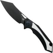 Bestech Kasta BG45D Black White G10, Blackwashed pocket knife, Kombou design