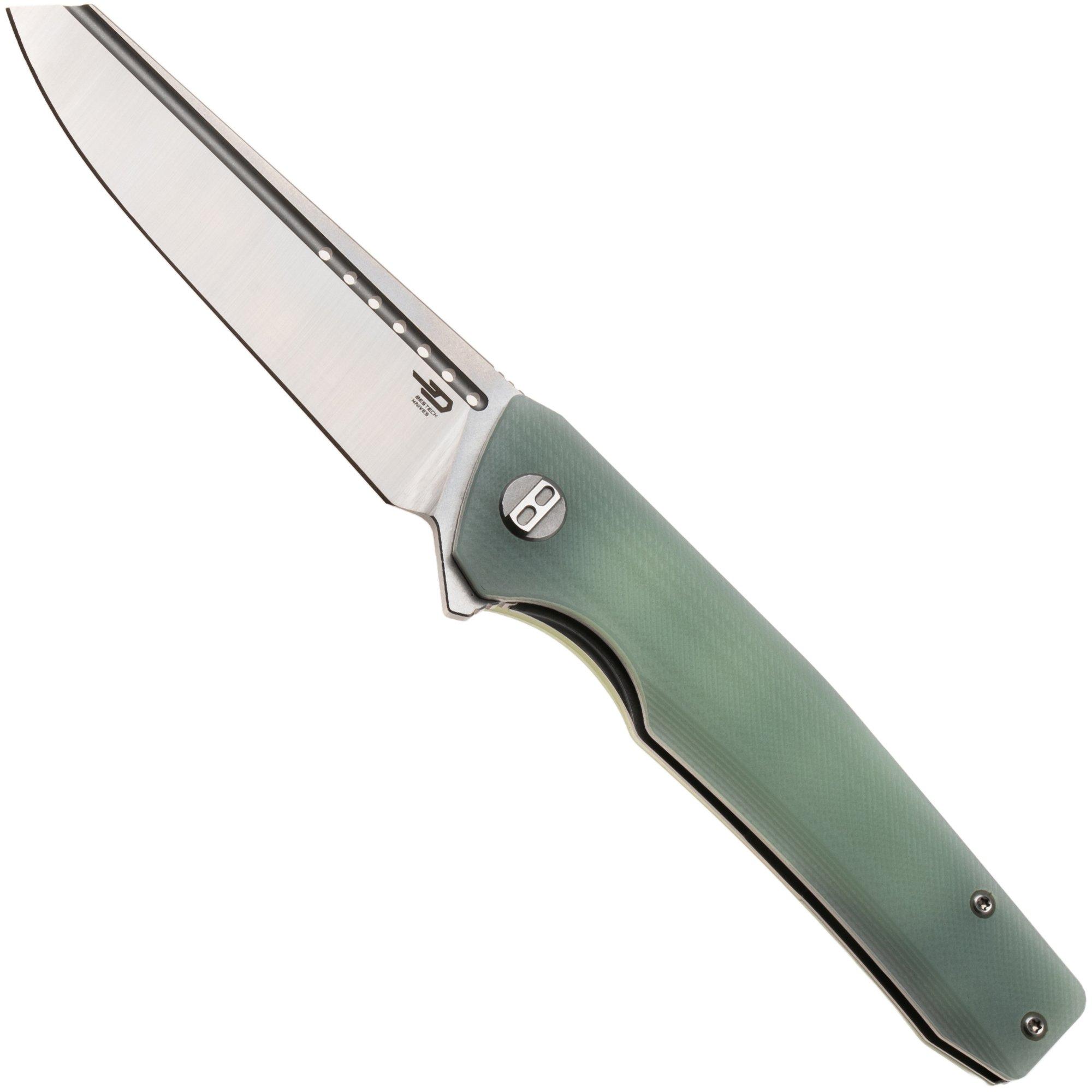 Bestech Slyther BG51B-1 Stonewash Satin 14C28N, Transparent G10, zakmes
