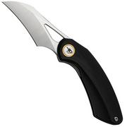 Bestech Bihai Stonewashed Satin, Black G10 BG53A-1 pocket knife, Ostap Hel design
