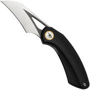 Bestech Bihai Grey DLC Stonewashed Satin, Black G10 BG53A-2 coltello da tasca, Ostap Hel design