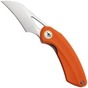 Bestech Bihai Stonewashed Satin, Orange G10 BG53B-1 coltello da tasca, Ostap Hel design
