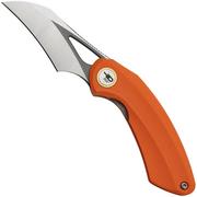 Bestech Bihai Grey DLC Stonewashed Satin, Orange G10 BG53B-2 coltello da tasca, Ostap Hel design