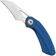 Bestech Bihai Stonewashed Satin, Blue G10 BG53D-1 pocket knife, Ostap Hel design