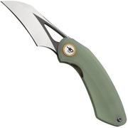 Bestech Bihai Grey DLC Stonewashed Satin, Jade G10 BG53F pocket knife, Ostap Hel design