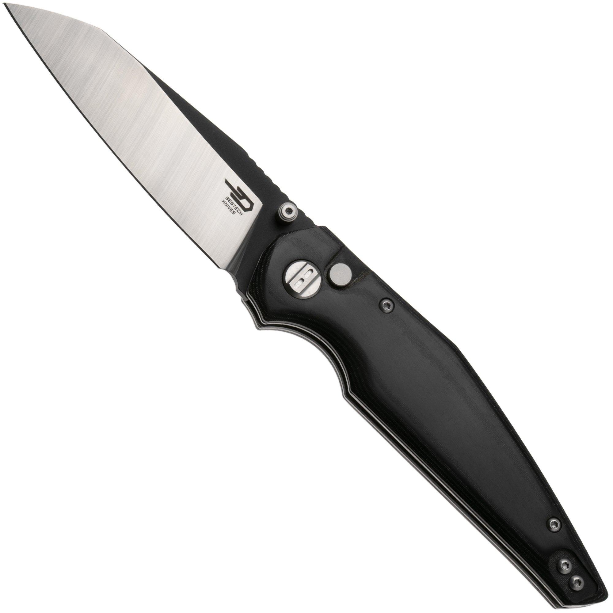Nóż składany Bestech Snakebird BG58B Satin Black PVD 14C28N, Black Micarta