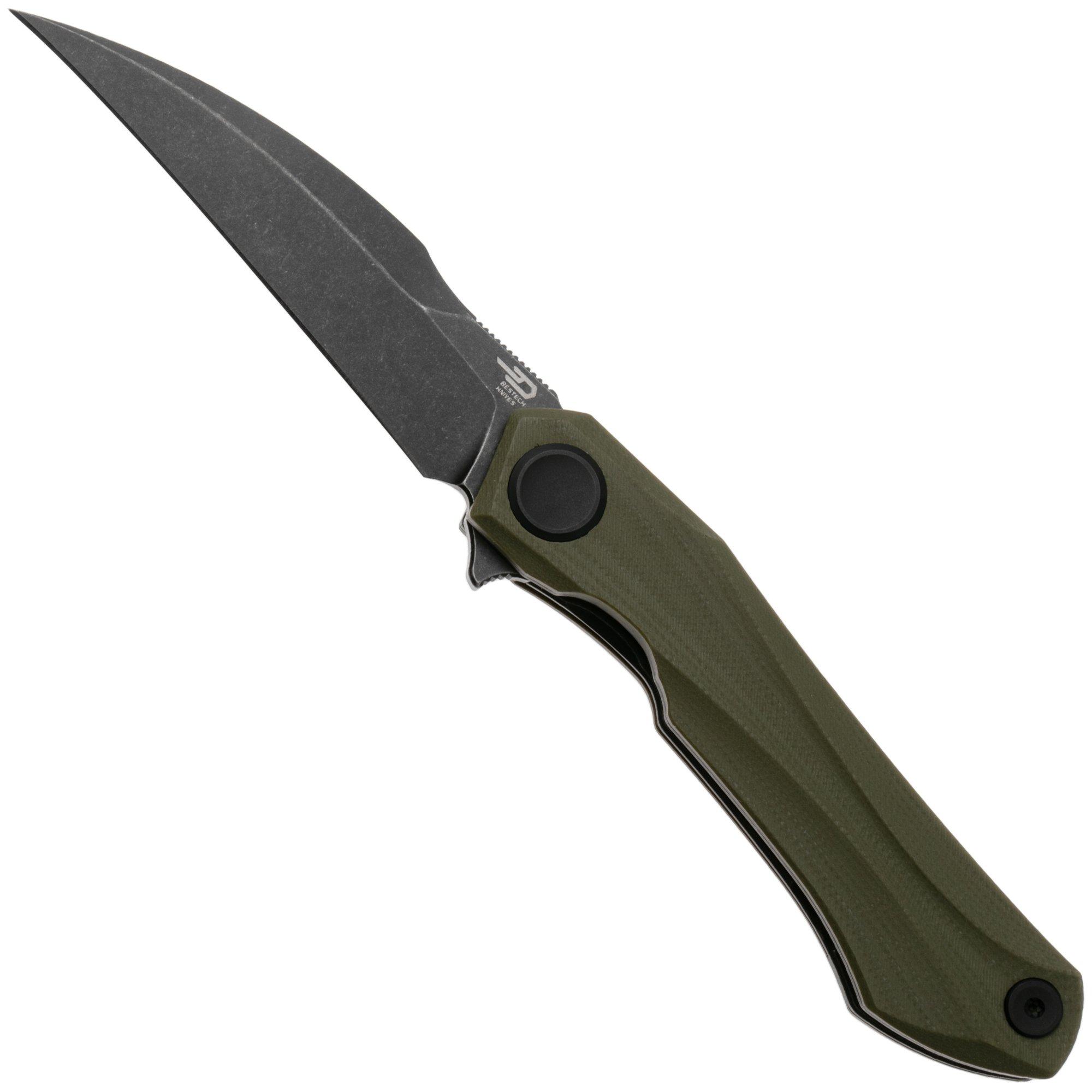 Bestech Ivy BG59C Blackwash 14C28N, OD Green G10, zakmes, Ostap Hel design