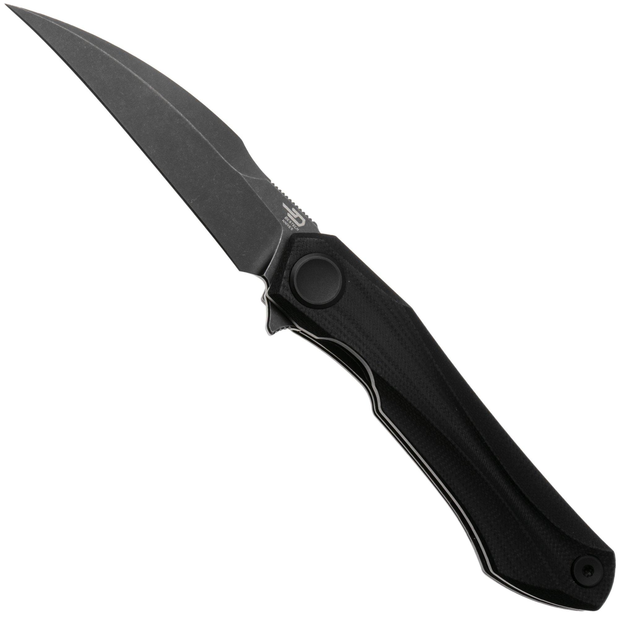 Bestech Ivy BG59E Blackwash 14C28N, Black G10, zakmes, Ostap Hel design