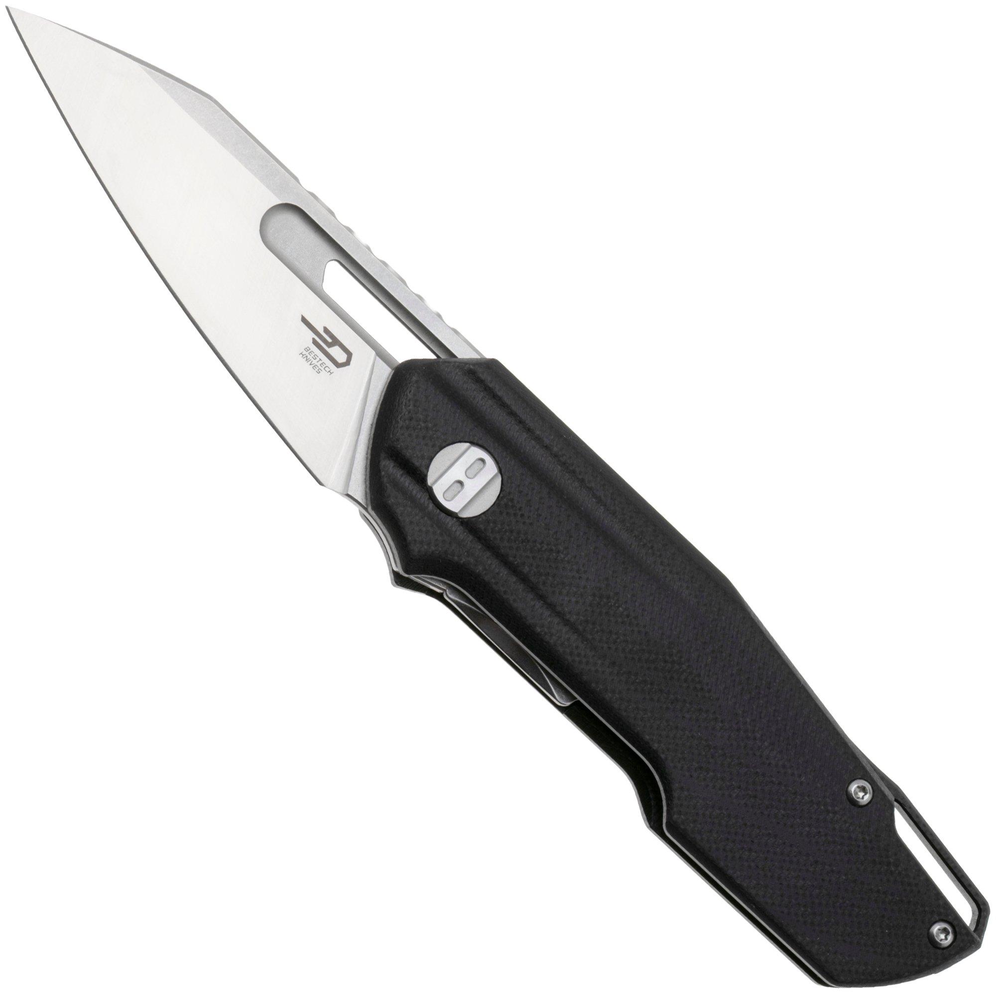 Bestech Toddler BG64A Satin 14C28N, Black G10, zakmes