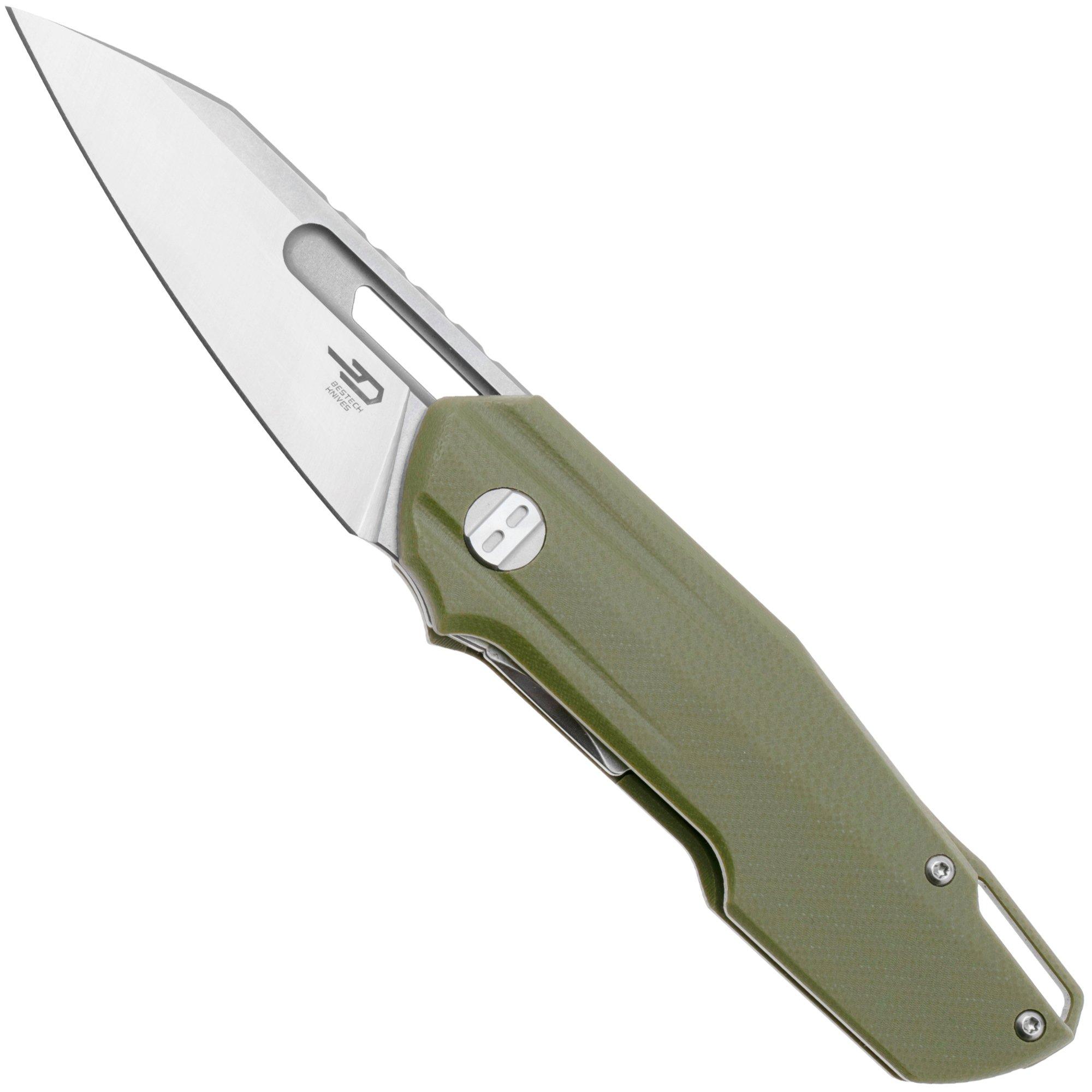 Bestech Toddler BG64B Satin 14C28N, Green G10, zakmes