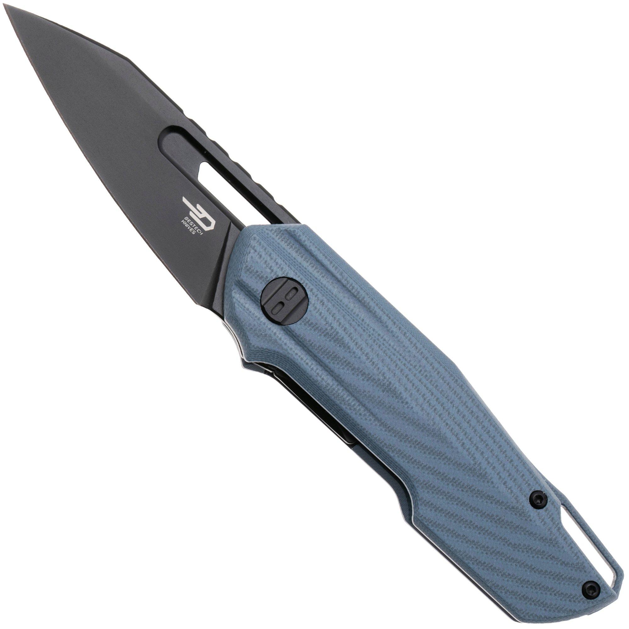 Bestech Toddler BG64E PVD 14C28N, Blue G10, zakmes