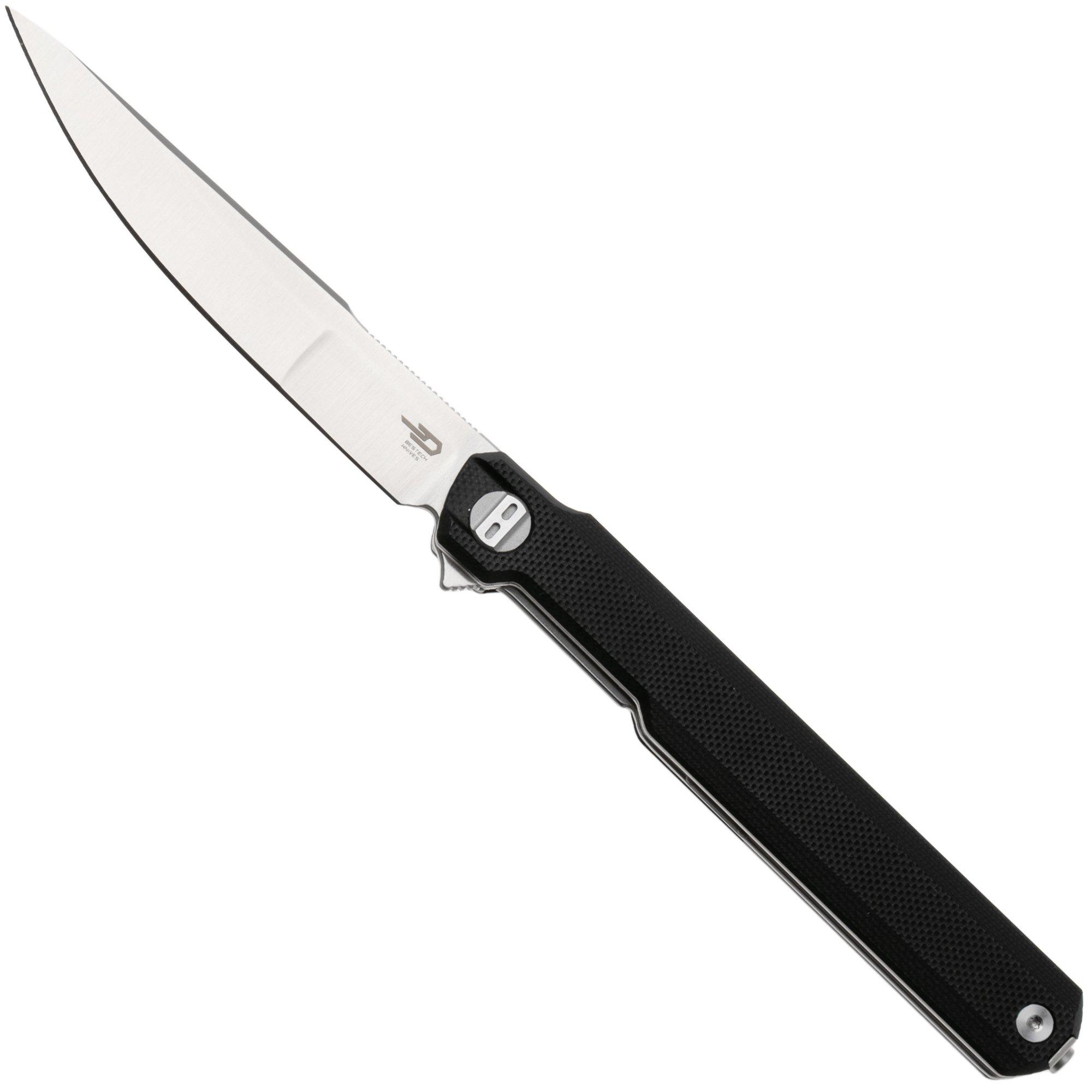 Bestech Duoz BG65A Satin 14C28N, Black G10, zakmes, Ostap Hel design
