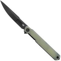 Afbeelding voor Bestech Duoz BG65D Black PVD 14C28N, Jade G10, zakmes, Ostap Hel design