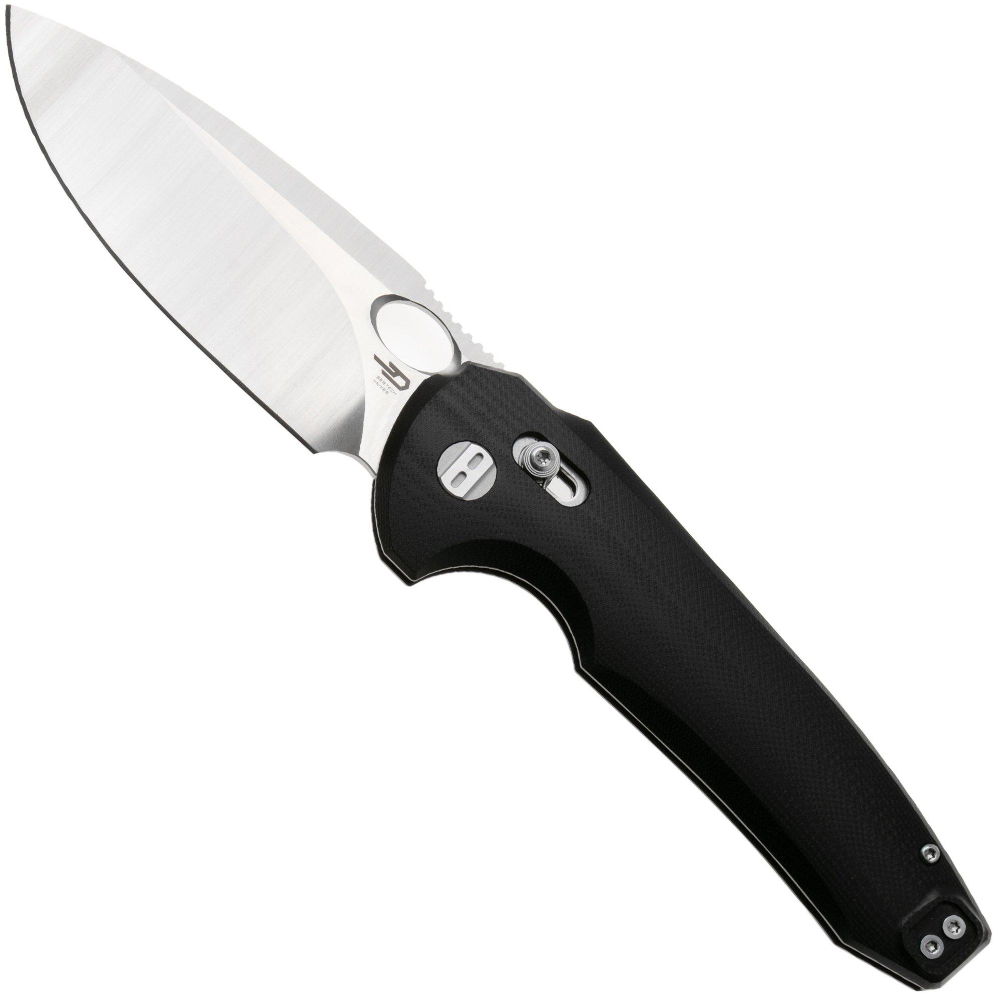 Nóż składany Bestech Noctar BG66A Satin 14C28N, Black G10, projekt Grzegorz Grabarski