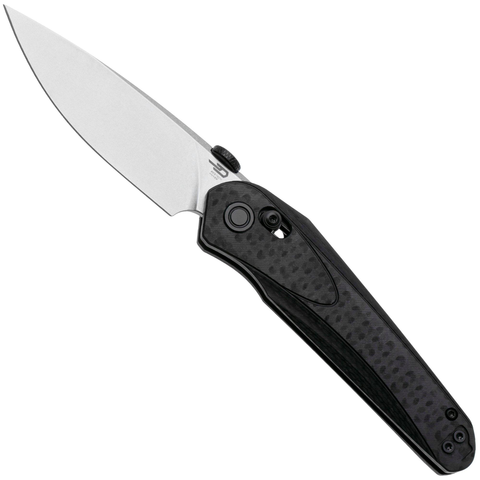 Bestech Mothus BG67A PVD 14C28N, Carbonfiber Pattern G10, zakmes, Kombou design