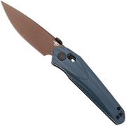 Afbeelding voor Bestech Mothus BG67F Gold PVD 14C28N, Dark Blue G10, zakmes, Kombou design