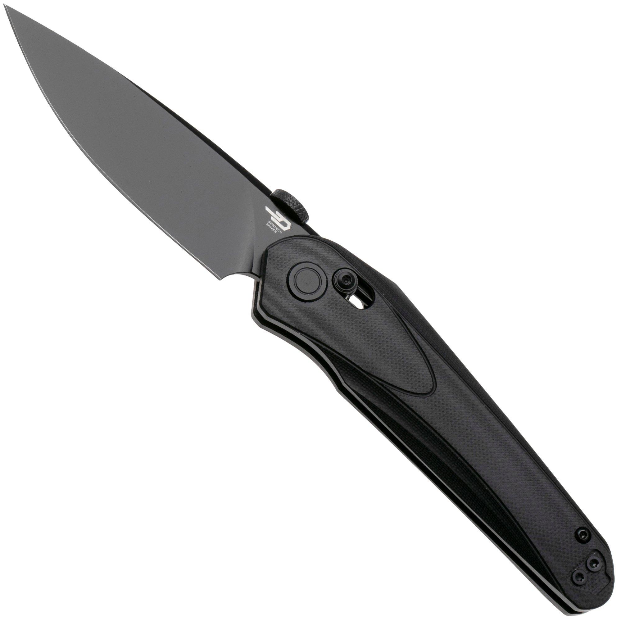 Bestech Mothus BG67G PVD 14C28N, Black G10, zakmes, Kombou design
