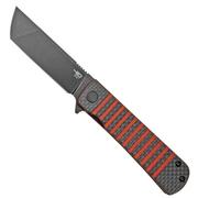Bestech Titan BL04C Black/Red Carbon Fibre, coltello da tasca
