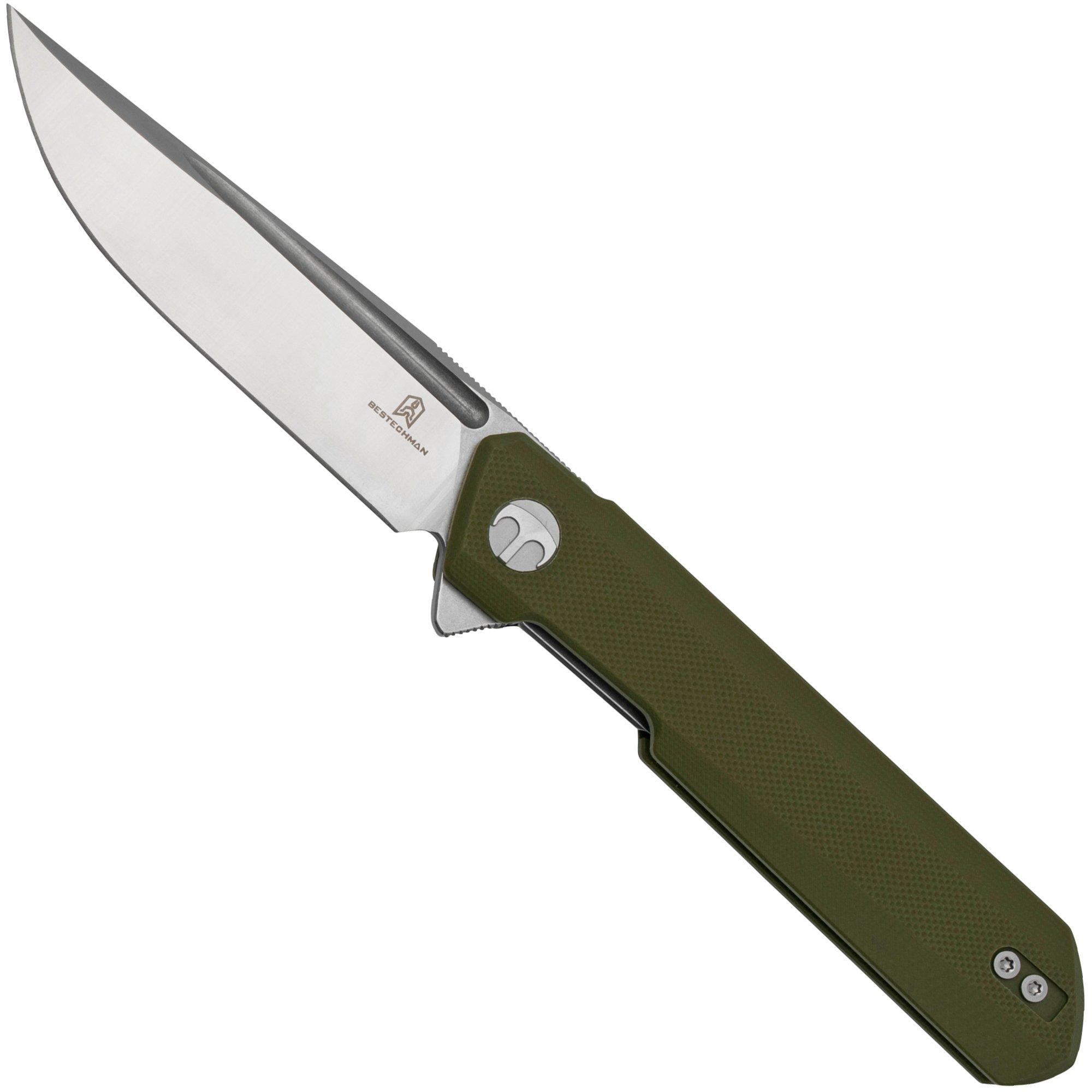 Bestechman Dundee BMK01B OD Green, Satin D2, Taschenmesser Ostap Hel Design