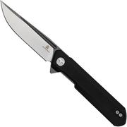 Bestechman Dundee BMK01D, Black G10, Satin D2 With Dark Coating, pocket knife, Ostap Hel design