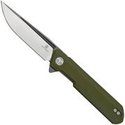 Bestechman Dundee BMK01E, OD Green, Satin D2 And Black Coating, pocket knife, Ostap Hel design