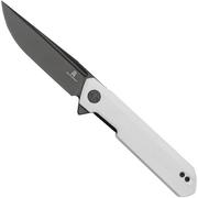 Bestechman Dundee BMK01I White G10, Black D2, pocket knife, Ostap Hel design