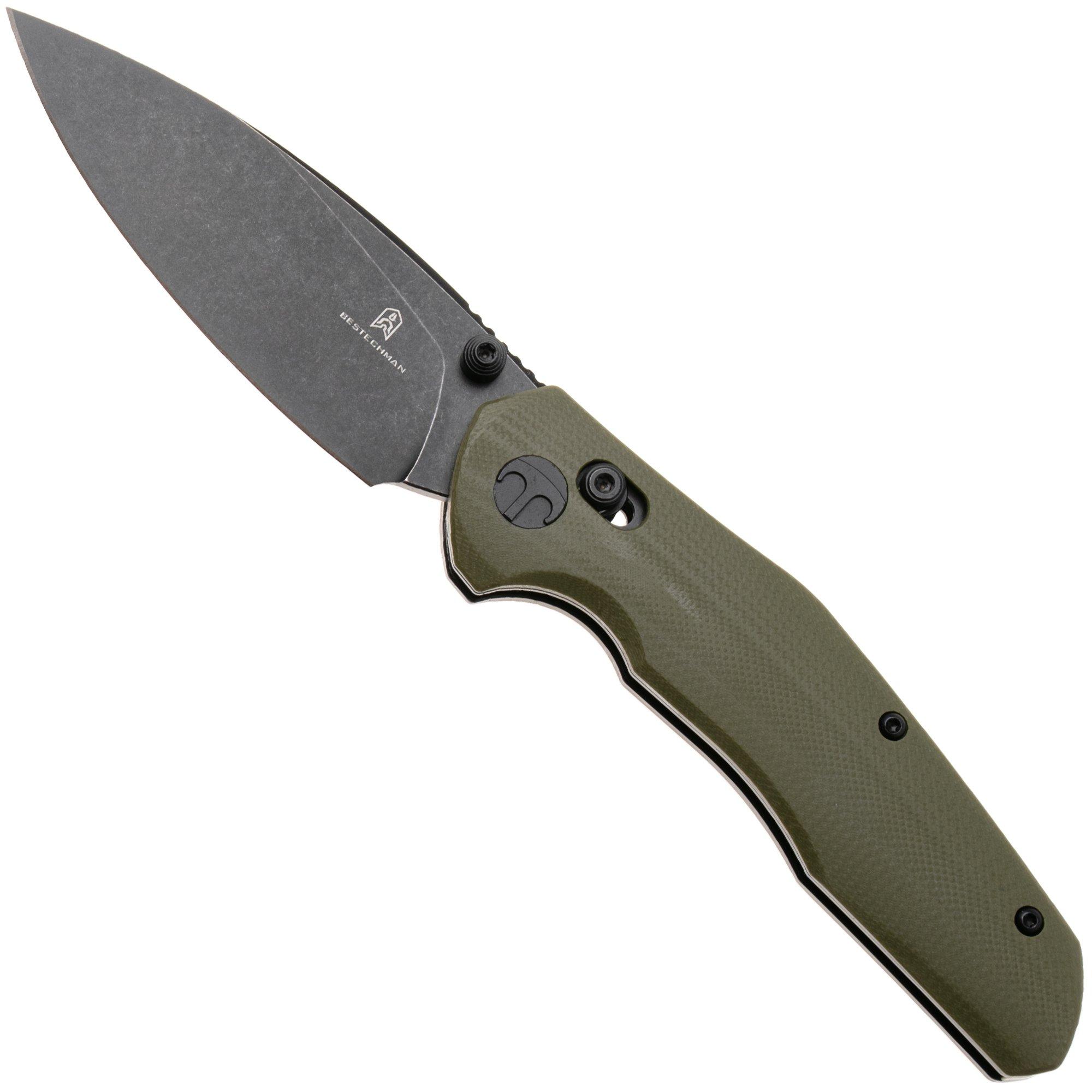 Bestechman Ronan BMK02G Blackwash 14C28N, OD Green G10, zakmes