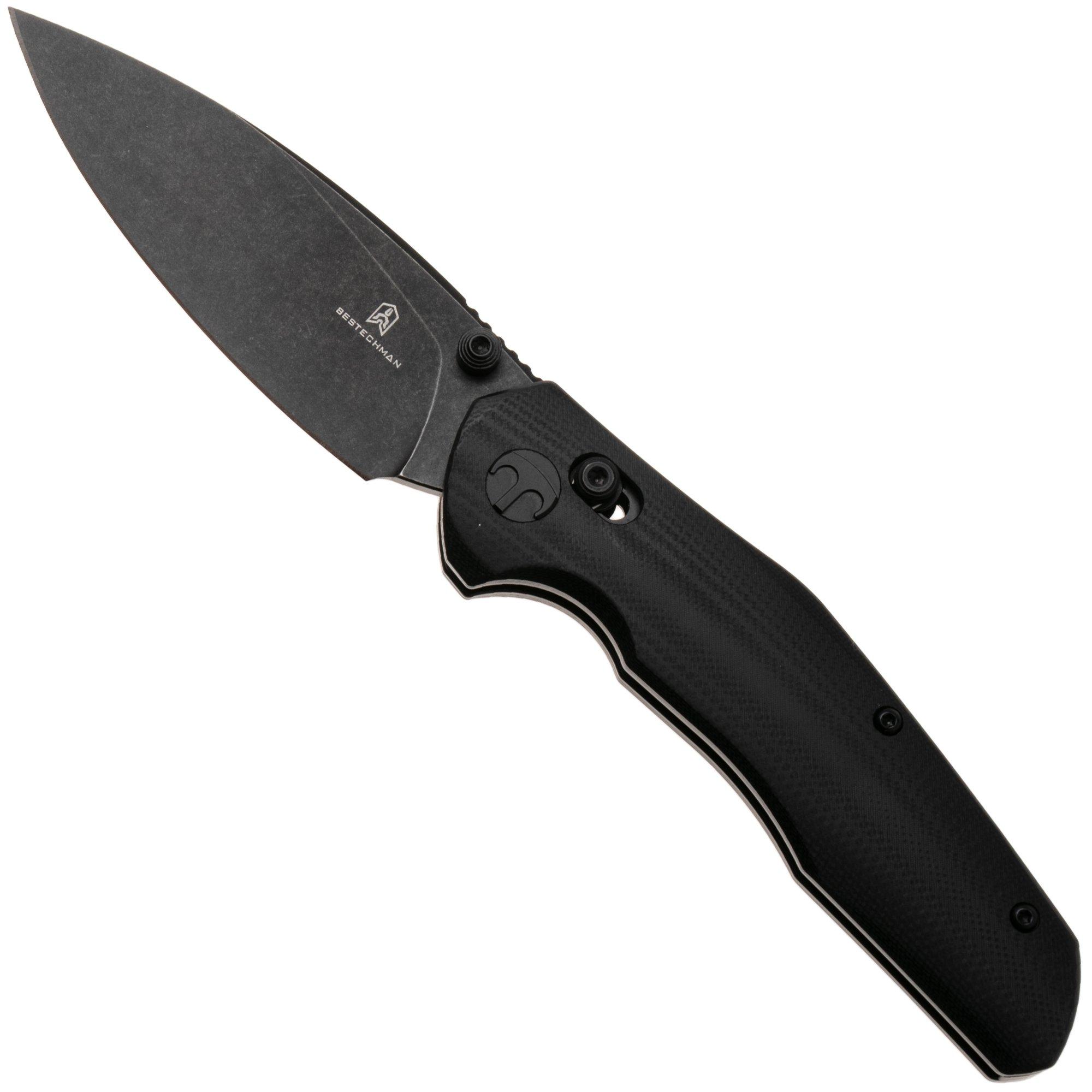 Bestechman Ronan BMK02N Blackwash 14C28N, Black G10, zakmes