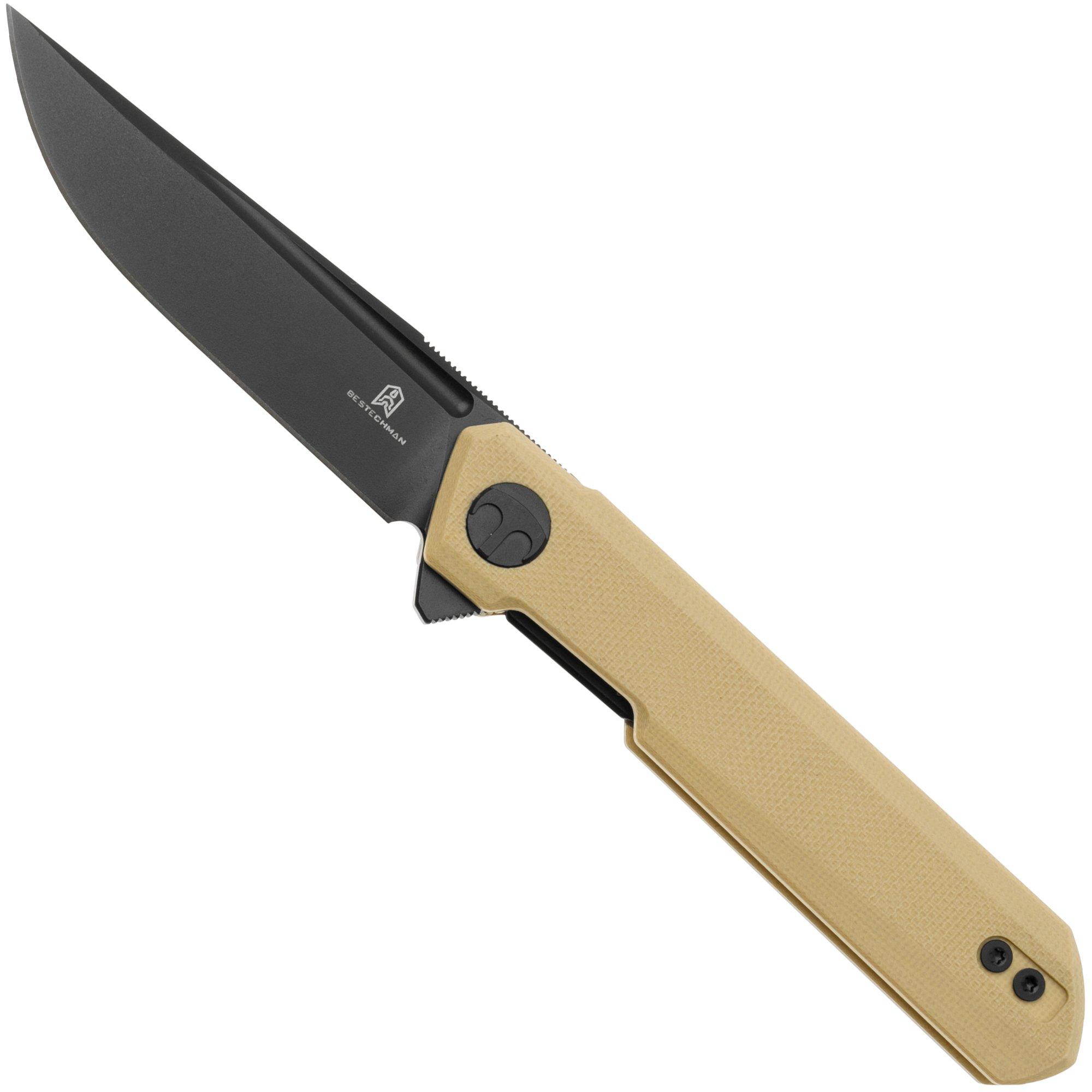 Bestechman Mini Dundee BMK03I Black PVD Khaki G10, Taschenmesser, Ostap Hel Design