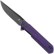 Nóż składany Bestechman Mini Dundee BMK03J Black PVD Purple G10, projekt Ostap Hel